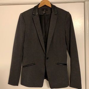 H & M blazer with leather detail